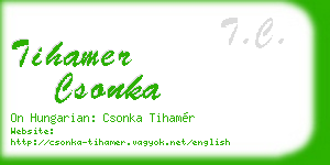 tihamer csonka business card